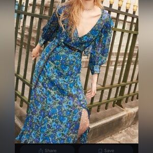 The Kooples silk long sleeved floral dress small